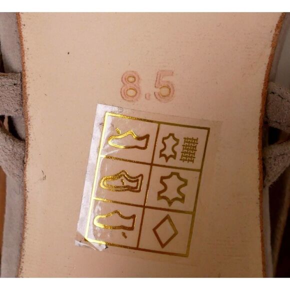 Jeffrey Campbell DESPINA BEIGE SUEDE LEATHER STRAPPY TASSEL ZIP SLINGBACK 8.5 US - Picture 9 of 10